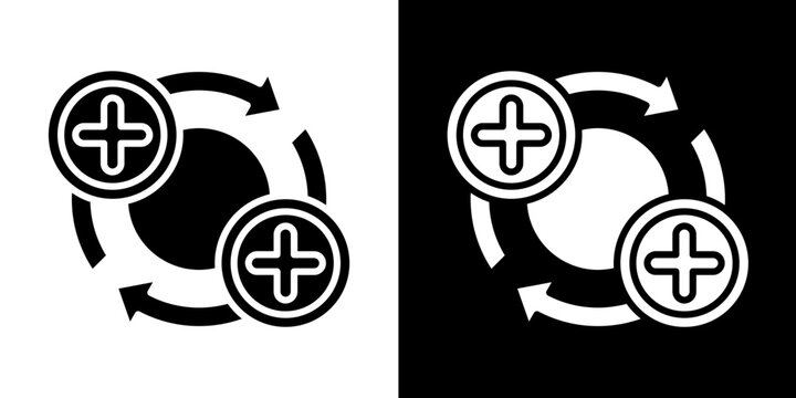 Feedback Loop  Icon Set White Style Collection