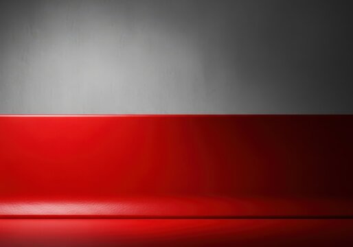 Conceptual image showing a powerful, solid red barrier or wall representing an absolute stop, crisis, warning, or required pause, terminated, power, pause