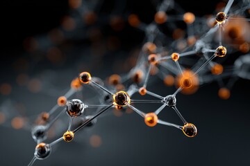 Abstract Representation of Molecules and Atoms with Glowing Elements