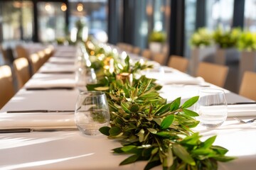 Elegant Dining Setup with Seasonal Decor for International Gathering Event