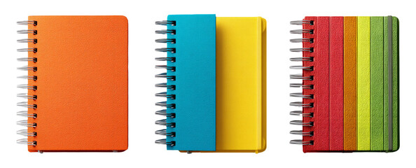 Colorful Notebooks on White Surface for Creative Writing and Organization
