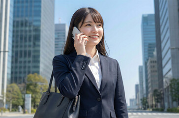 都会で働く若いビジネスウーマン