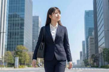 都会で働く若いビジネスウーマン