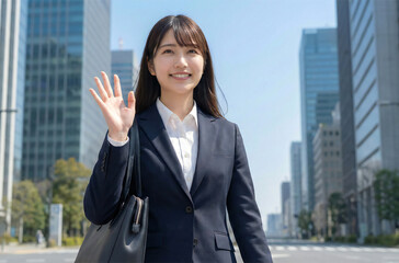 都会で働く若いビジネスウーマン