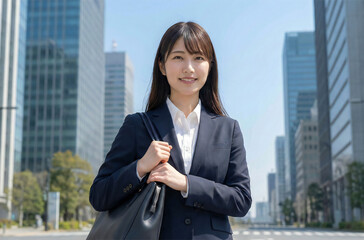 都会で働く若いビジネスウーマン