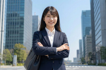 都会で働く若いビジネスウーマン