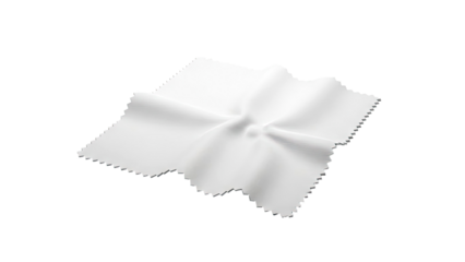 Abstract White Fabric with Serrated Edges