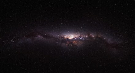 Fototapeta premium A breathtaking and deeply saturated cosmic panorama of countless stars scattered across the dark velvety expanse of the universe, wonder, astronomy, nebula