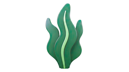 Abstract Green Plant Sculpture