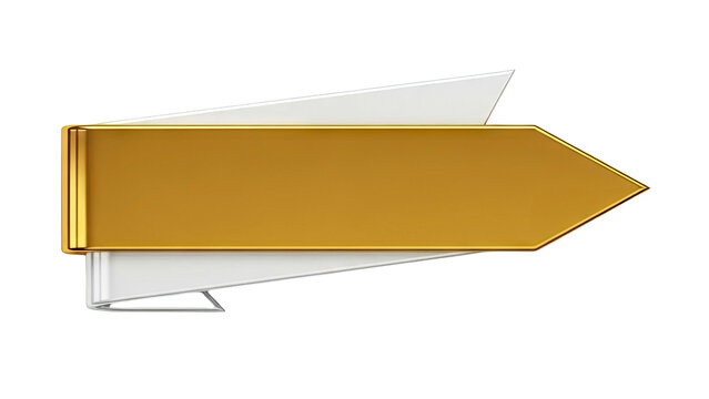 Golden arrow shape with white layers
