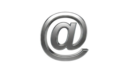 3D Chrome At Symbol