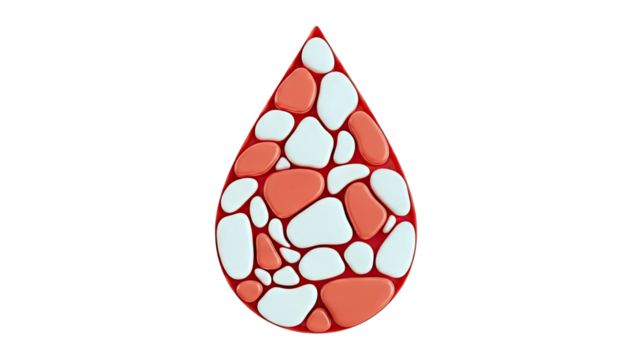 Water Drop Filled with Pebbles - Powered by Adobe