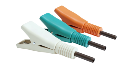 Three Alligator Clips in Different Colors