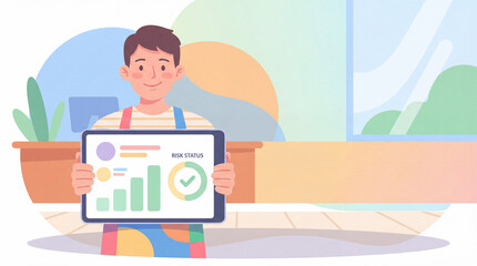 Professional Displays Project Success on Tablet with Data Charts and Analytics Dashboard for Efficient Business Monitoring and Goal Achievement