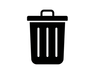Cutout Trash Delete Icon