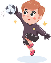 Soccer Goalkeeper Child Illustration