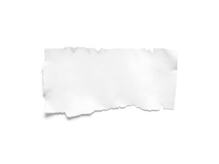 Torn White Paper Edge with Shadows - Isolated on White Background