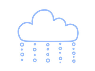 シンプル雪アイコン（ブルー）