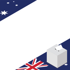 Australia Election Box Square Template Vector