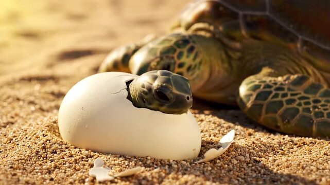 Sea Turtle Hatching - A New Life Begins on the Beach.