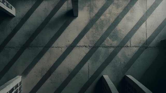 Striking Aerial Shot of Gray Building with Diagonal Stripes Texture