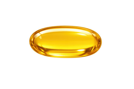 Golden oil drop capsule for health and nutrition, representing omega-3 fish oil vitamins and dietary supplements