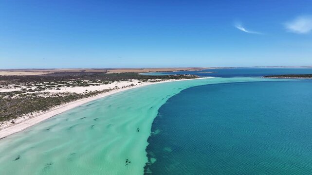 Aerial footage of Perlubie Beach South Australia