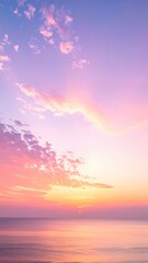 Serene Sunset Over the Ocean - A Colorful Sky.