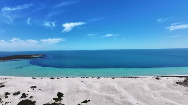 Aerial footage of Perlubie Beach South Australia