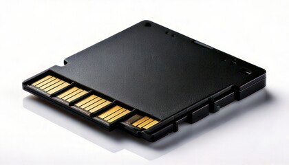 Close-up of a Black CFexpress Memory Card for High-Speed Data Storage.