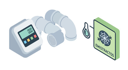 Medical device with tubes and a display showing readings and data analysis.