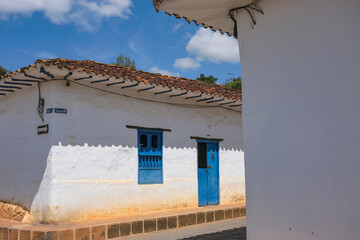 Barichara, Colombia - January 9, 2026: Views of a street in the historic center of Barichara, Colombia.