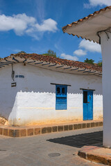 Barichara, Colombia - January 9, 2026: Views of a street in the historic center of Barichara, Colombia.