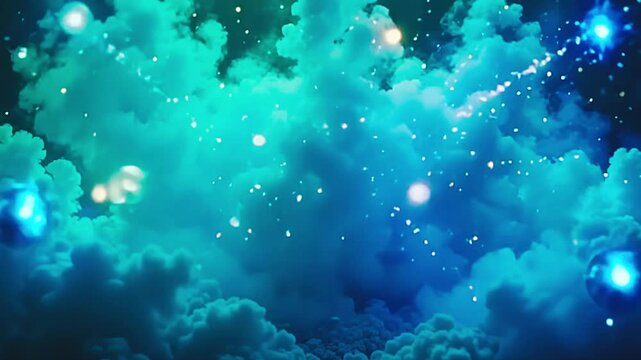 dazzling becloud burst teal vapour blast, soar into brilliant pattern along amp park background, with glittering revolve dance indiana amp vibrant, tempestuous vista astatine midday.