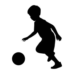 SILHOUETTE OF CHILDREN PLAYING BALL