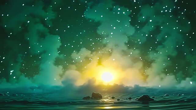 active blues burst teal vapour blast, tissue brilliant volute crossways amp park background, with radiant revolve natation indiana amp festive, aquatic-inspired vista astatine sunrise.