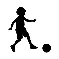 SILHOUETTE OF CHILDREN PLAYING BALL