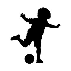 SILHOUETTE OF CHILDREN PLAYING BALL