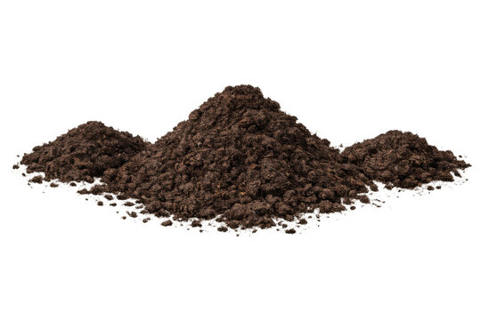 Loose dark brown soil forming multiple mounds, ideal for planting, cultivating, and enriching gardens with natural nutrients