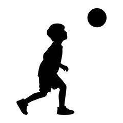 SILHOUETTE OF CHILDREN PLAYING BALL