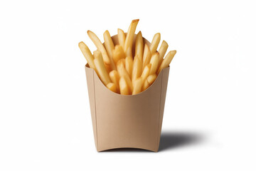 french fries on a white background
