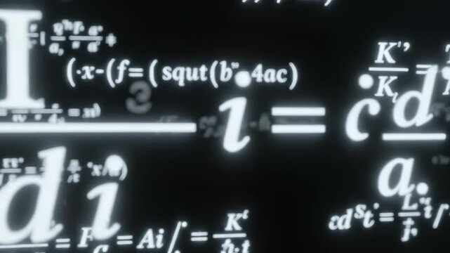 Mathematical Equations on Dark Background