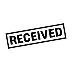 Fototapeta premium Received Stamp, Received Grunge Square Sign