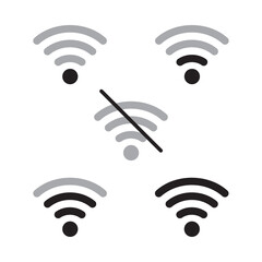 wifi signal sheet flat icon vector