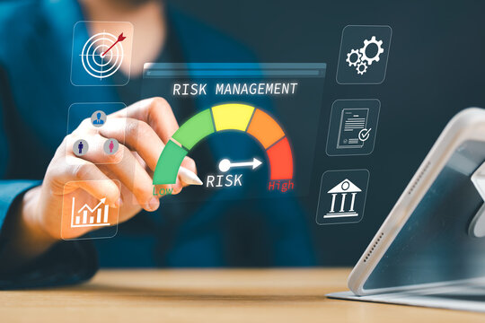 Businessman managing and assessing investment risks, focusing on risk control, forecasting, estimation, and financial strategy for effective business management.