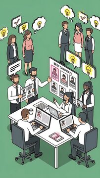 Pixel Art Team Brainstorming Meeting Ideas Collaboration