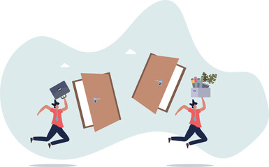 The path from getting a job to leaving it.life and employment of people.