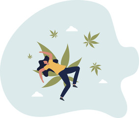 Legalization of marijuana. Concept of medicine.life and employment of people.