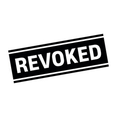 Revoked Stamp, Revoked Grunge Square Sign