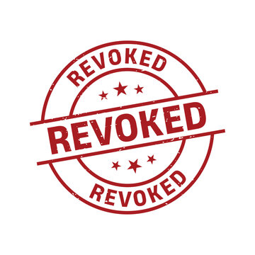 Revoked Stamp, Revoked Grunge Round Sign
